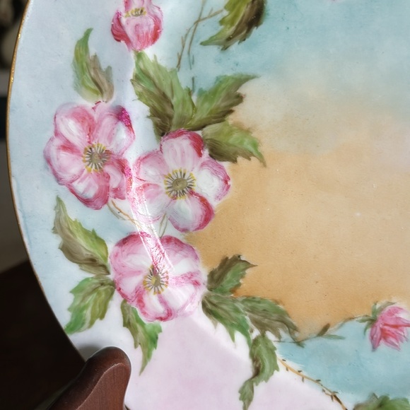 Vintage Handpainted Floral Plate - Picture 3 of 8